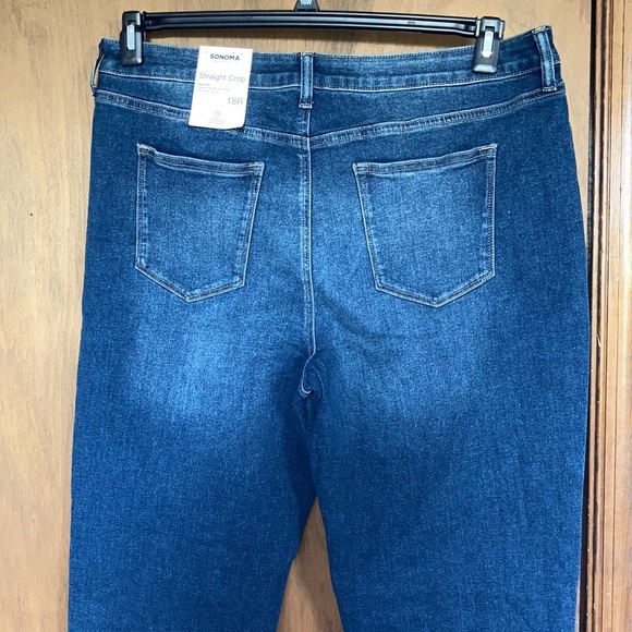 Sonoma high rise straight crop raw hem jean size 18 R - Picture 7 of 17